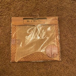 "Mr. Mrs." burlap flags NWT never opened